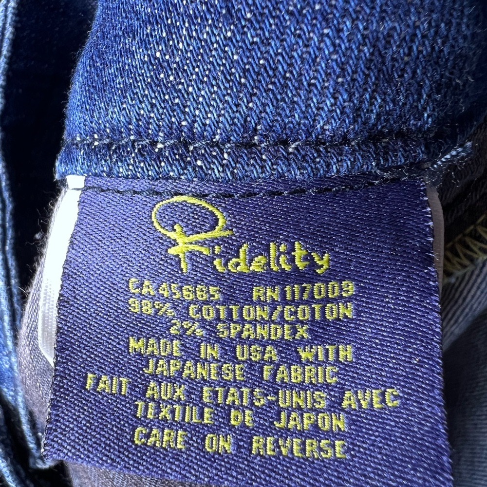 Fidelity Tantra Wide Leg Medium Wash Denim Jeans Sz 29 - Picture 5 of 13